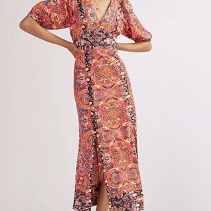 Anthropologie Floral Maxi Dress 8